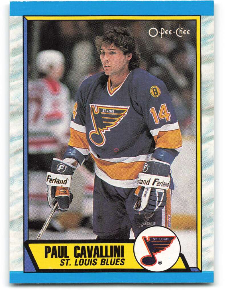 1989-90 O-Pee-Chee #269 Paul Cavallini RC Rookie St. Louis Blues Image 1