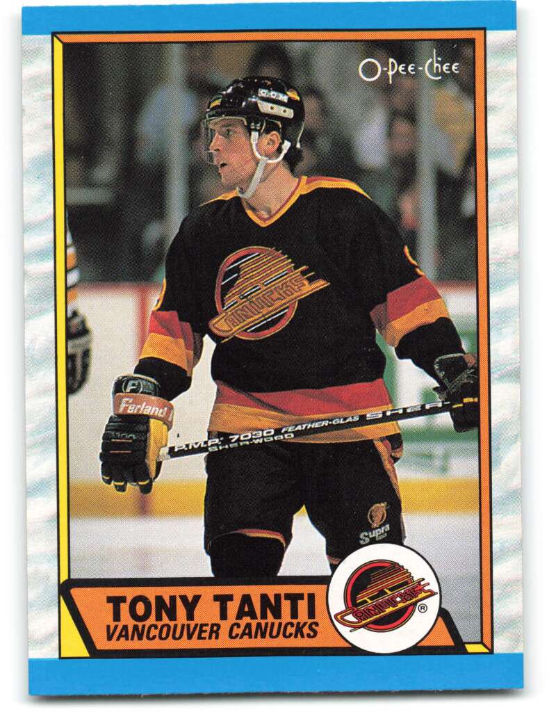 1989-90 O-Pee-Chee #280 Tony Tanti Vancouver Canucks Image 1