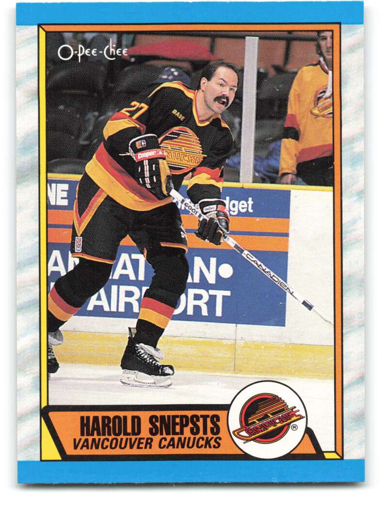 1989-90 O-Pee-Chee #286 Harold Snepsts Vancouver Canucks Image 1