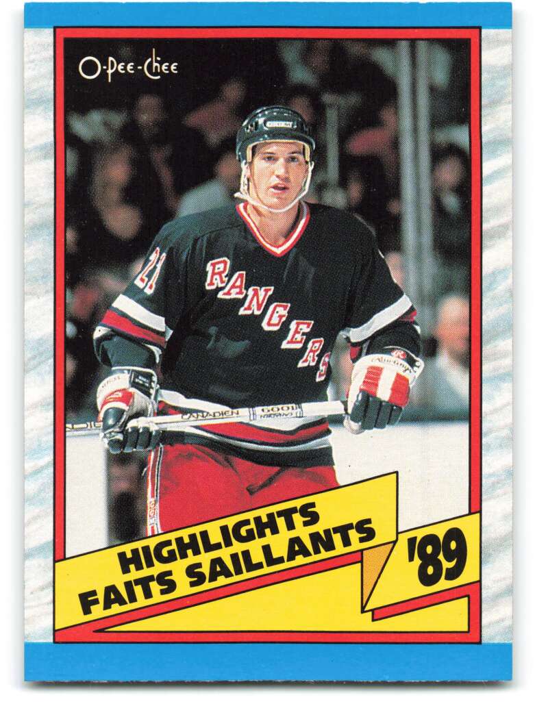 1989-90 O-Pee-Chee #326 Brian Leetch UER HL New York Rangers Image 1