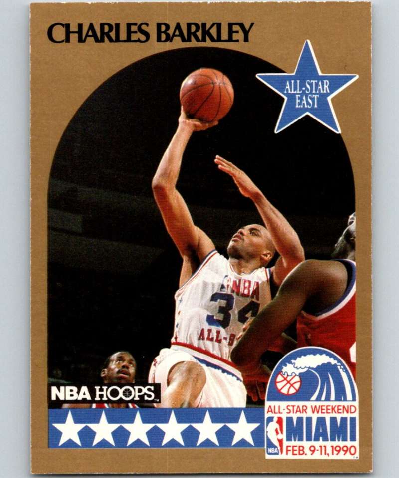 1990-91 Hopps Basketball #1 Charles Barkley AS SP Philadelphia 76ers Image 1