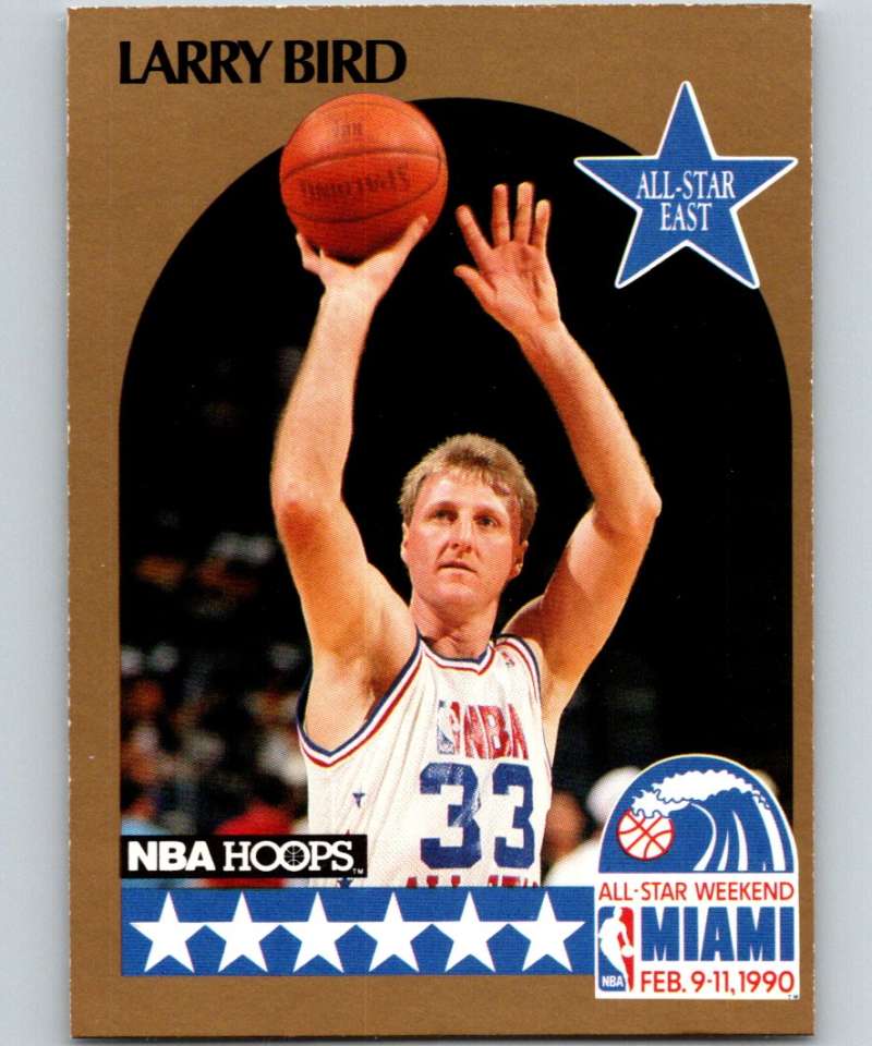 1990-91 Hopps Basketball #2 Larry Bird AS SP Boston Celtics Image 1