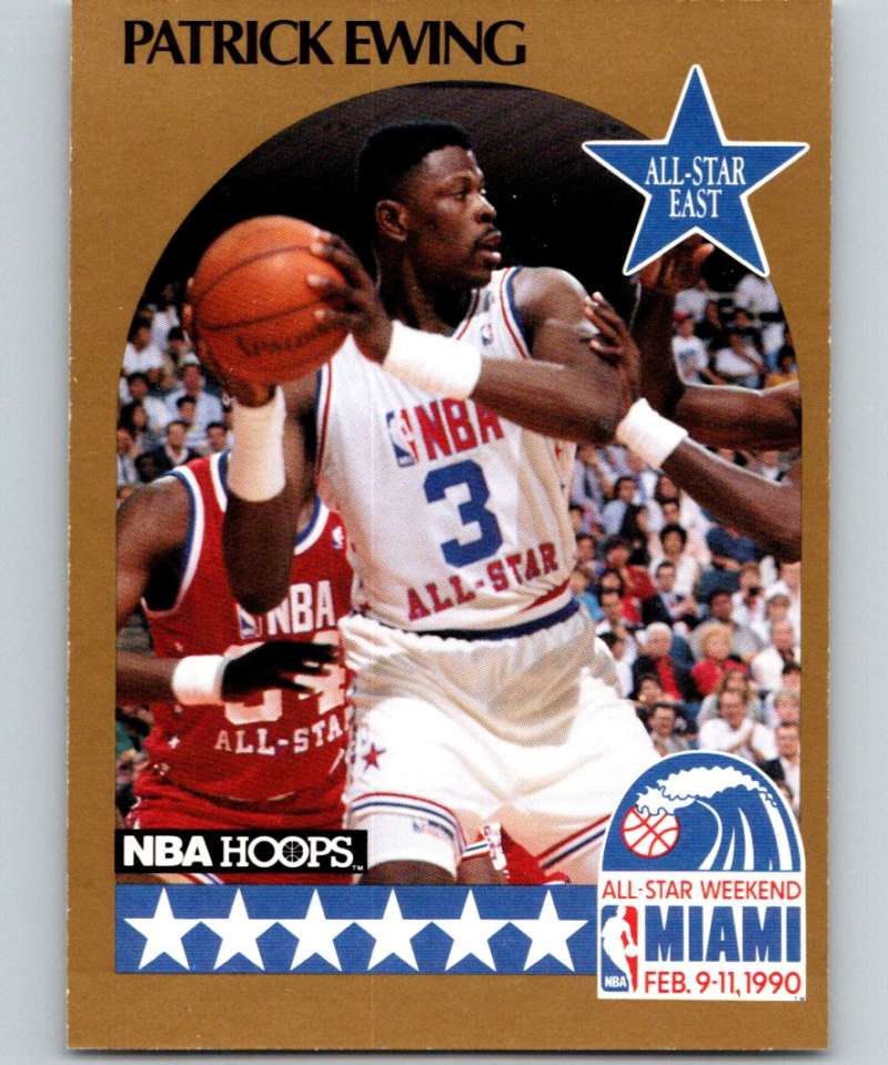 1990-91 Hopps Basketball #4 Patrick Ewing AS SP New York Knicks Image 1