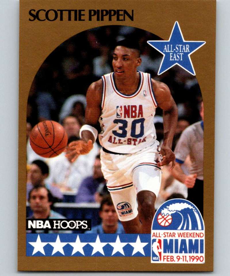 1990-91 Hopps Basketball #9 Scottie Pippen AS SP Chicago Bulls Image 1