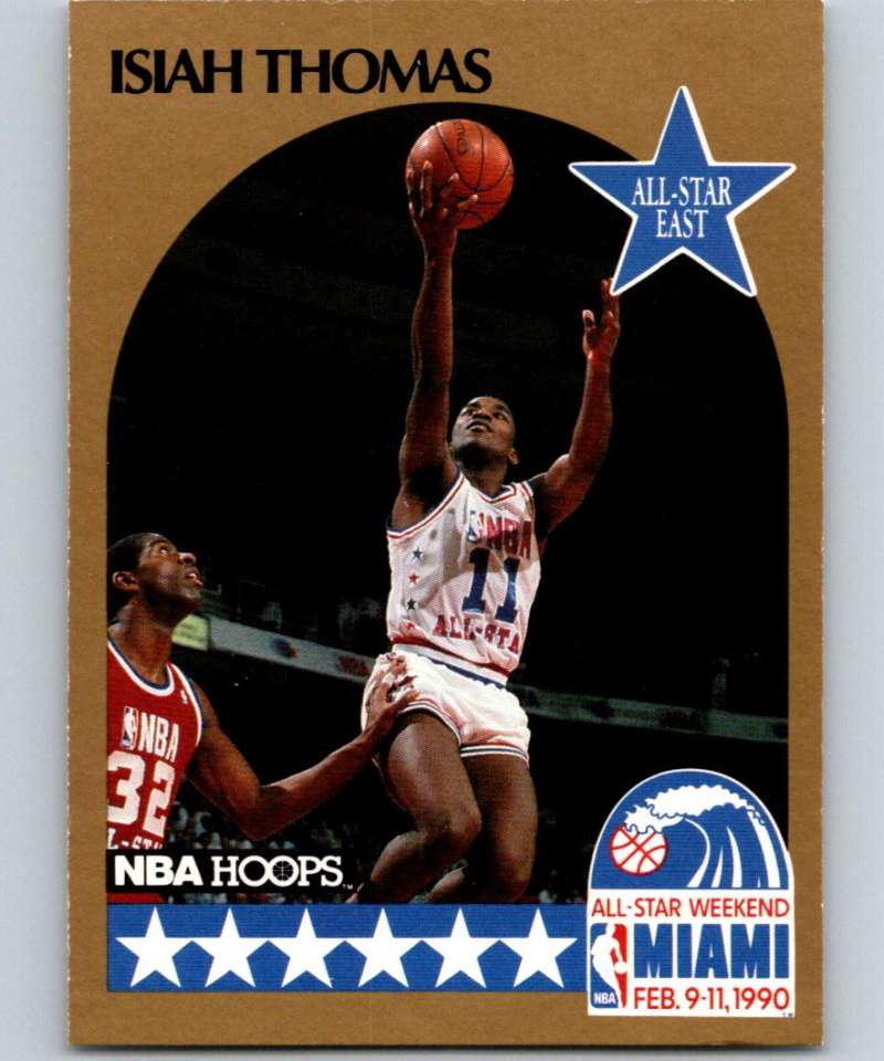 1990-91 Hopps Basketball #11 Isiah Thomas AS SP Detroit Pistons Image 1