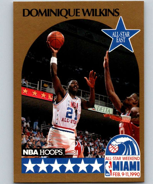 1990-91 Hopps Basketball #12 Dominique Wilkins AS  SP Atlanta Hawks  Image 1