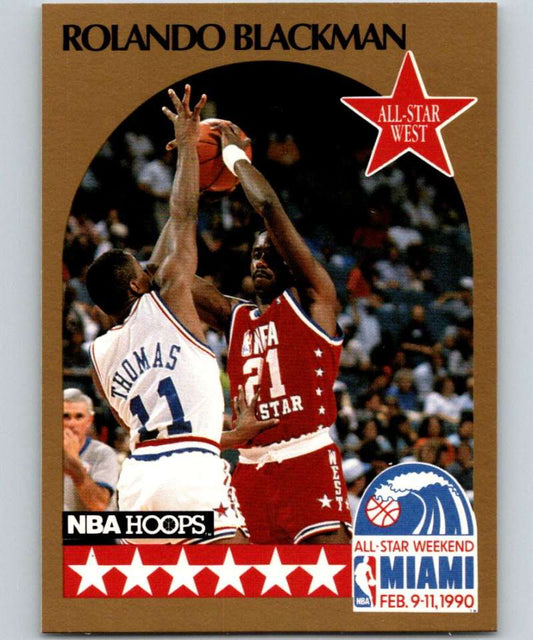 1990-91 Hopps Basketball #14 Rolando Blackman AS  SP Dallas Mavericks  Image 1