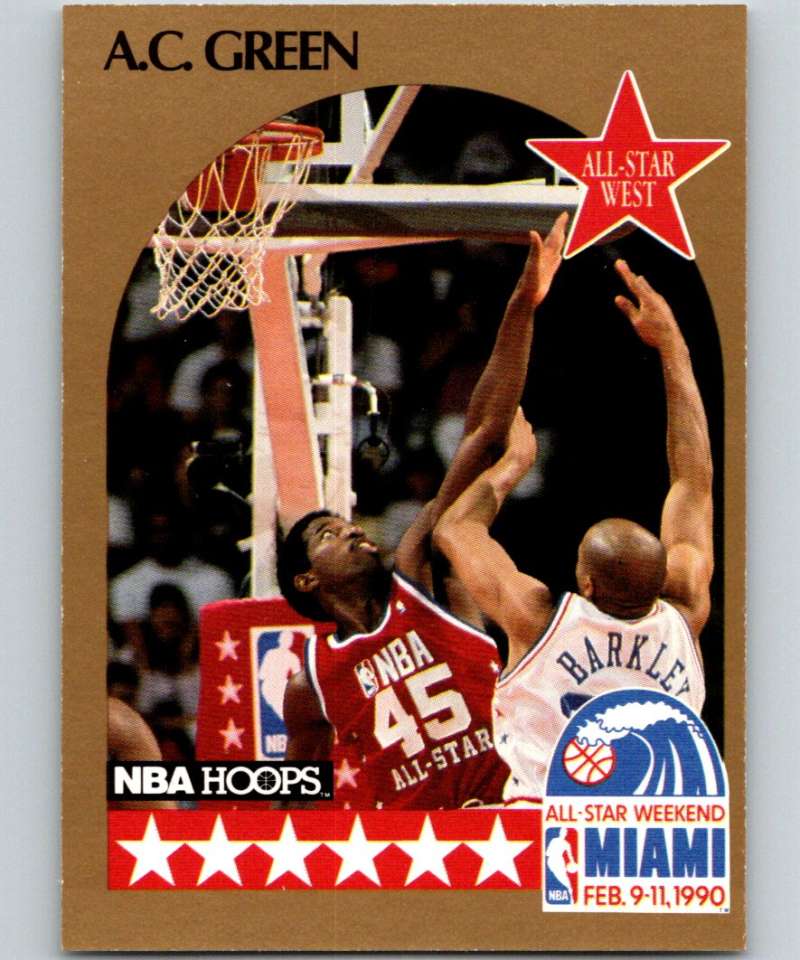 1990-91 Hopps Basketball #17 A.C. Green AS SP Los Angeles Lakers Image 1