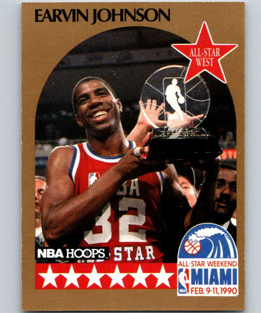1990-91 Hopps Basketball #18 Magic Johnson AS  SP Los Angeles Lakers  Image 1