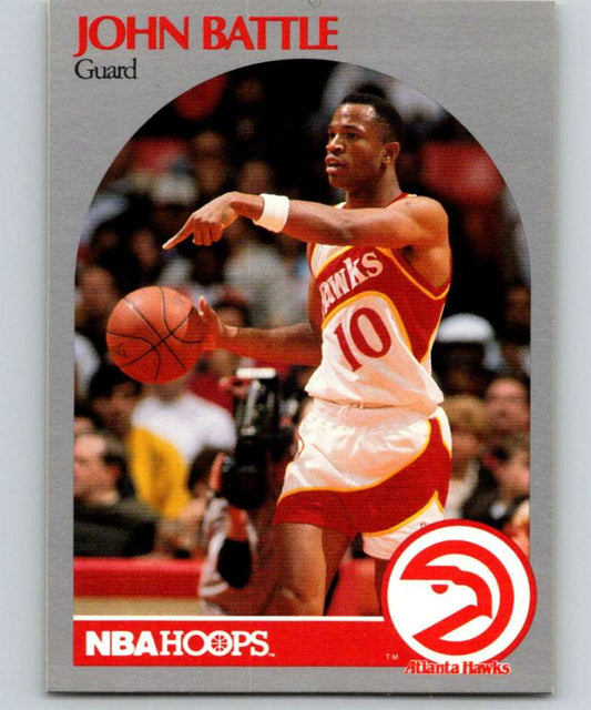 1990-91 Hopps Basketball #27 John Battle  Atlanta Hawks  Image 1