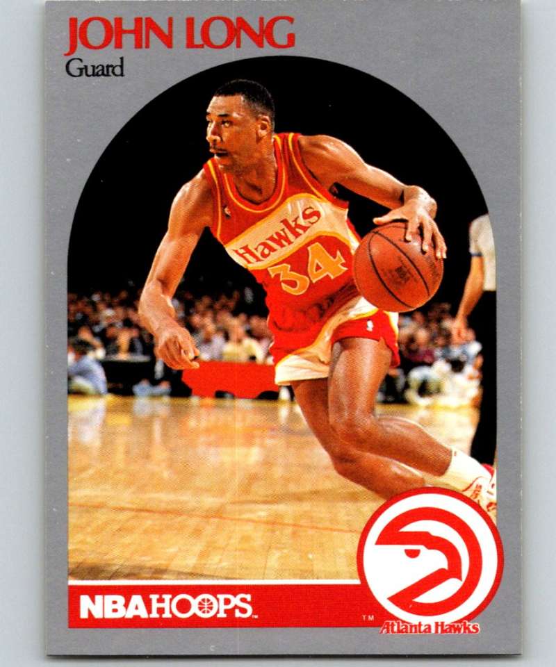 1990-91 Hopps Basketball #30 John Long SP Atlanta Hawks Image 1
