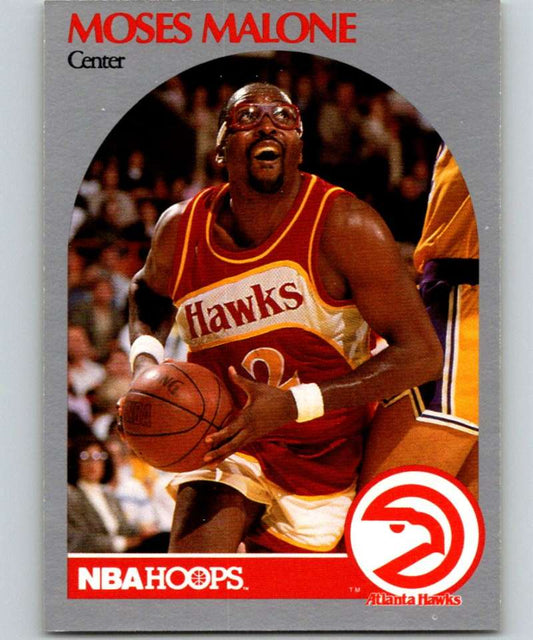 1990-91 Hopps Basketball #31 Moses Malone  Atlanta Hawks  Image 1