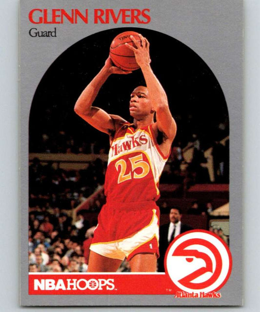 1990-91 Hopps Basketball #32 Doc Rivers  Atlanta Hawks  Image 1