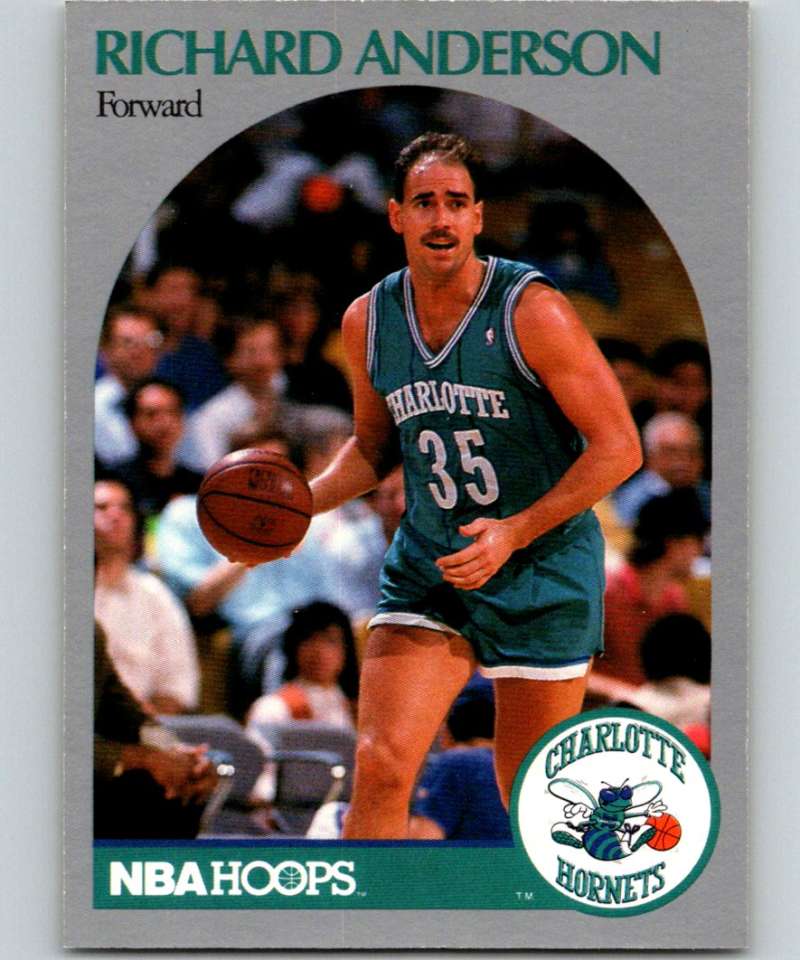 1990-91 Hopps Basketball #49 Richard Anderson SP Charlotte Hornets Image 1