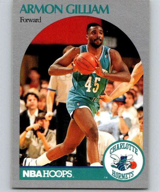 1990-91 Hopps Basketball #54 Armon Gilliam  Charlotte Hornets  Image 1
