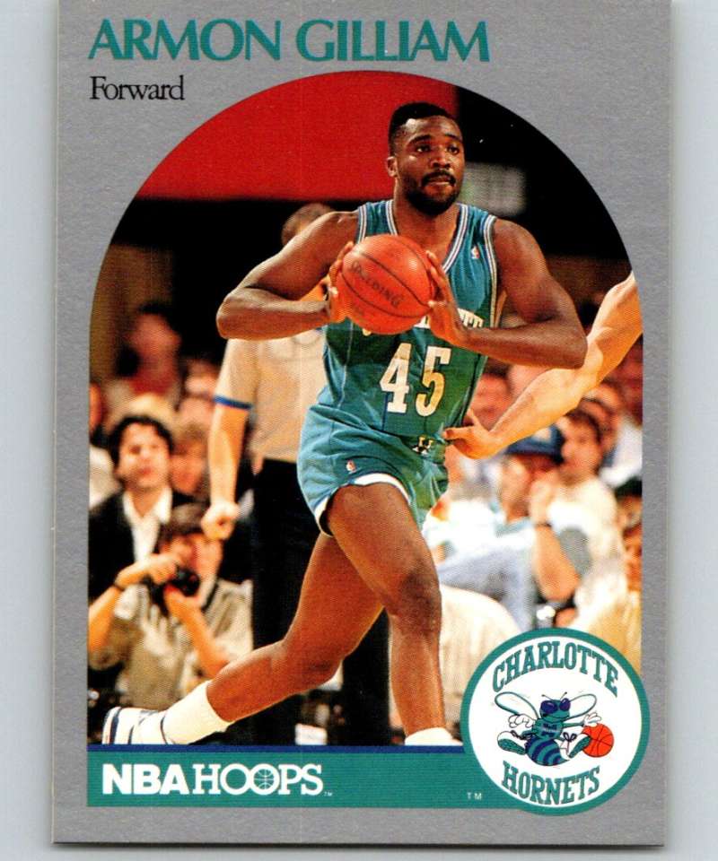 1990-91 Hopps Basketball #54 Armon Gilliam Charlotte Hornets Image 1