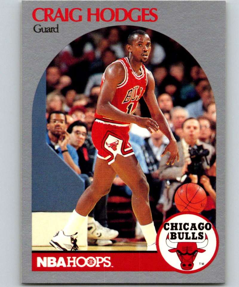 1990-91 Hopps Basketball #64 Craig Hodges Chicago Bulls Image 1