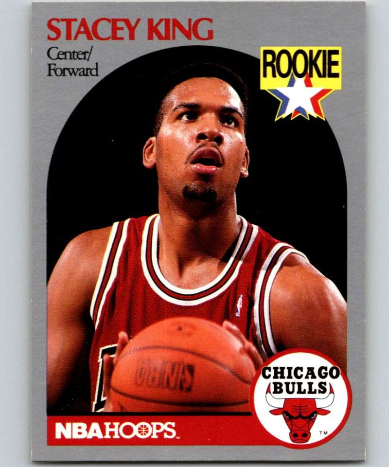 1990-91 Hopps Basketball #66 Stacey King RC Rookie Chicago Bulls Image 1