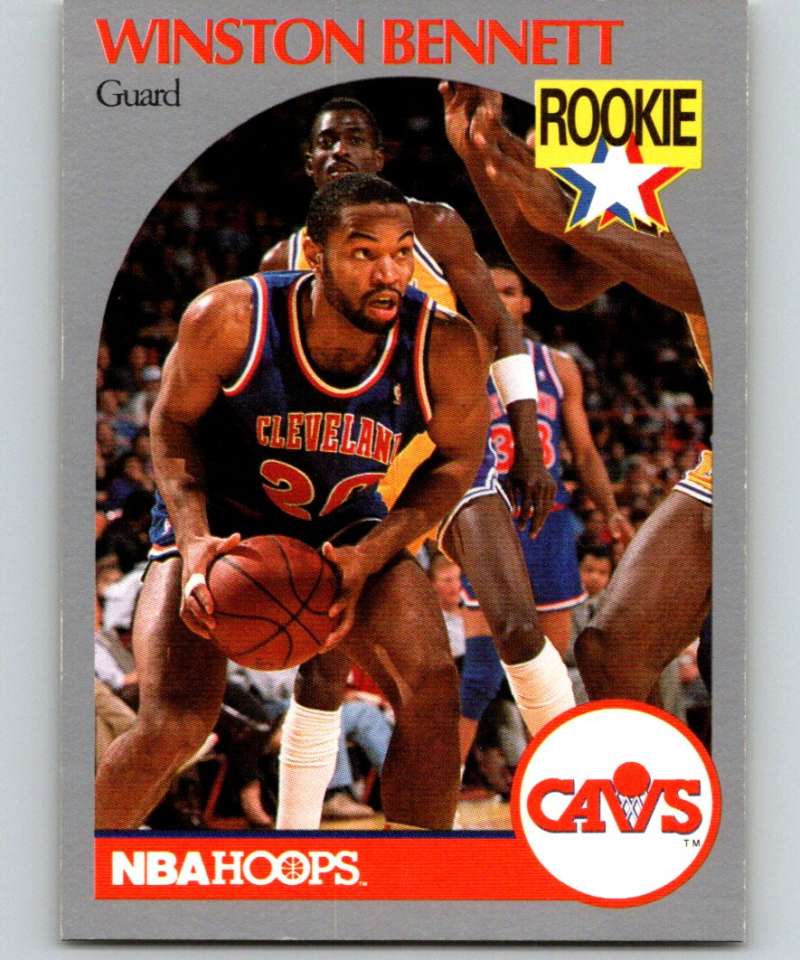 1990-91 Hopps Basketball #70 Winston Bennett RC Rookie Cleveland Cavaliers Image 1
