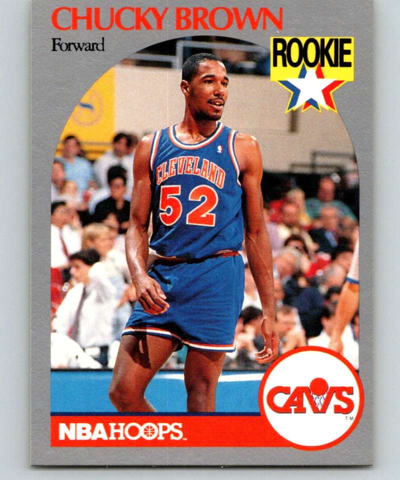 1990-91 Hopps Basketball #71 Chucky Brown RC Rookie Cleveland Cavaliers Image 1