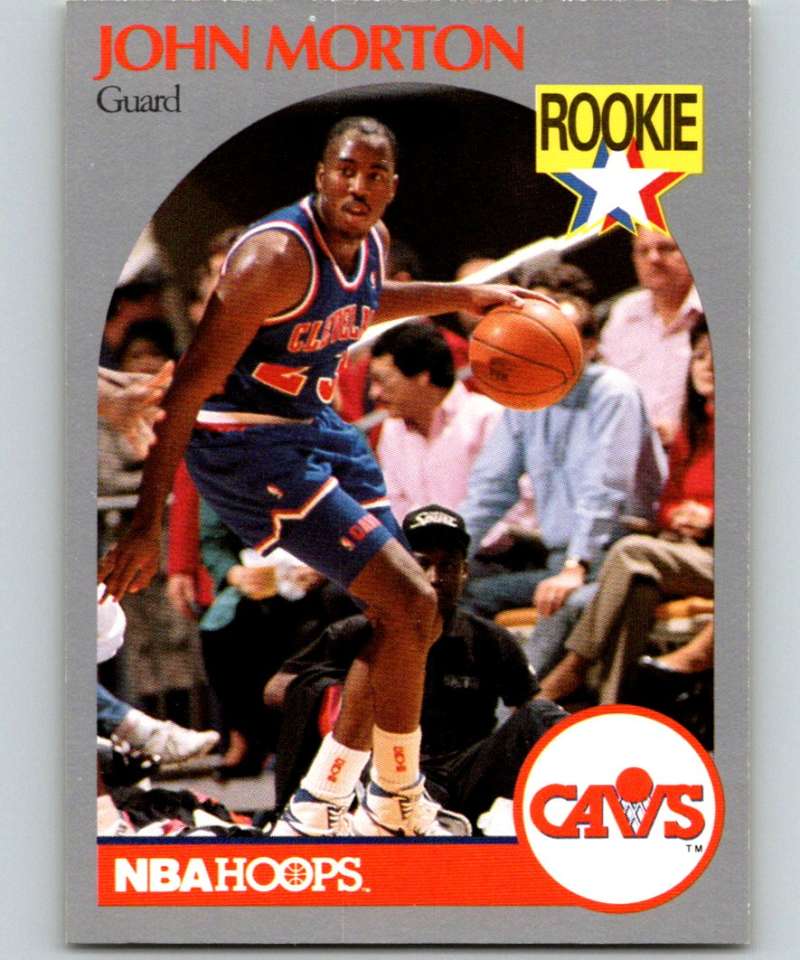 1990-91 Hopps Basketball #77 John Morton RC Rookie Cleveland Cavaliers Image 1