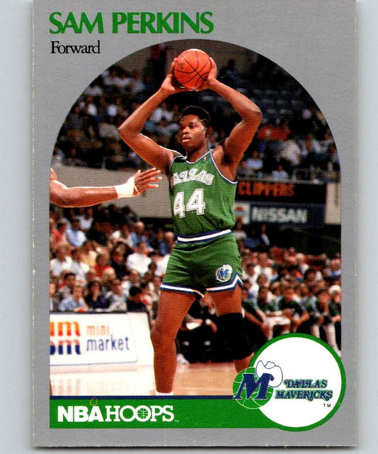 1990-91 Hopps Basketball #87 Sam Perkins  SP Dallas Mavericks  Image 1