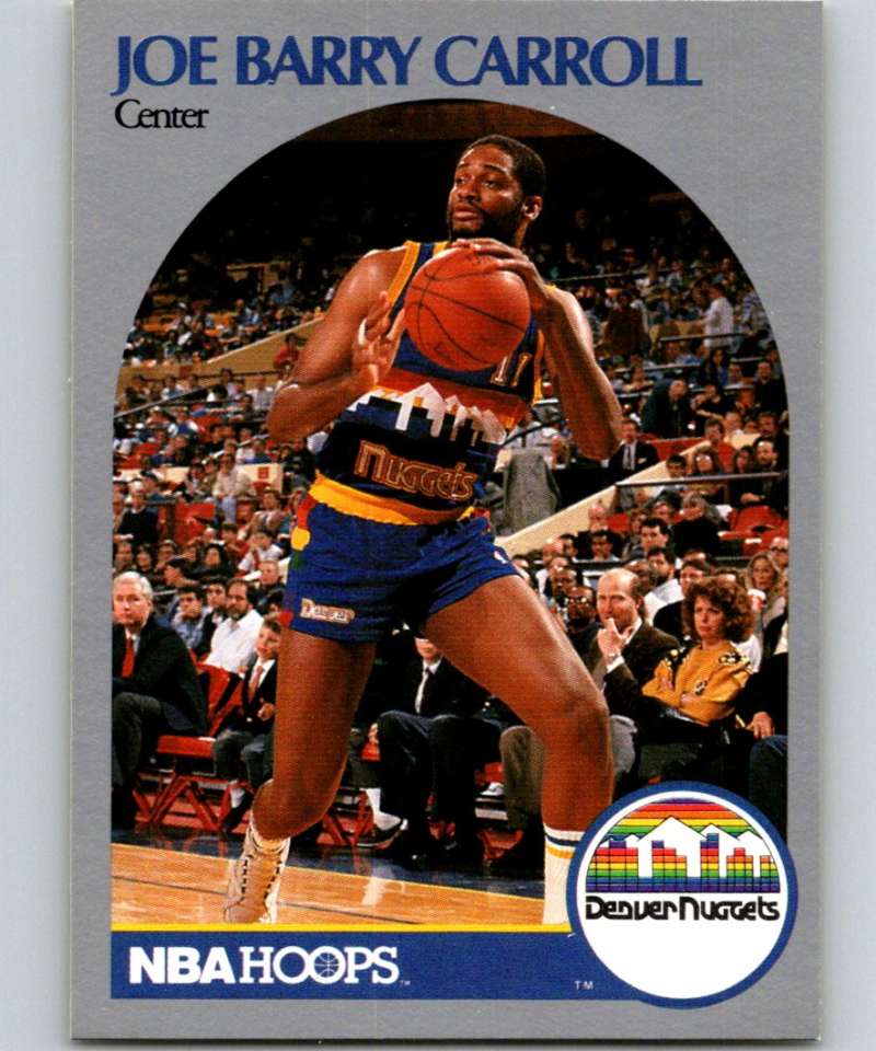 1990-91 Hopps Basketball #92 Joe Barry Carroll SP Denver Nuggets Image 1