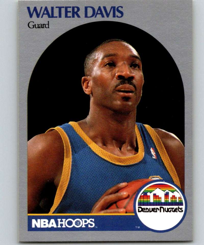 1990-91 Hopps Basketball #93 Walter Davis UER Denver Nuggets Image 1