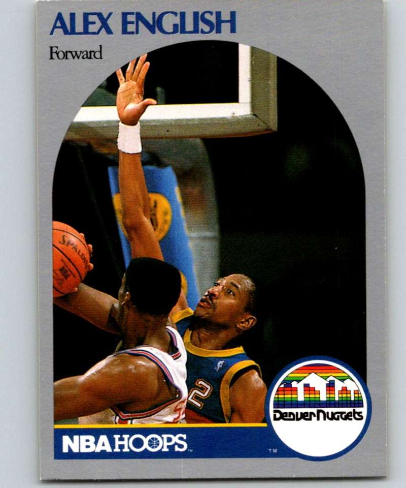 1990-91 Hopps Basketball #94 Alex English SP Denver Nuggets Image 1