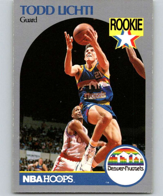 1990-91 Hopps Basketball #98 Todd Lichti  RC Rookie Denver Nuggets  Image 1
