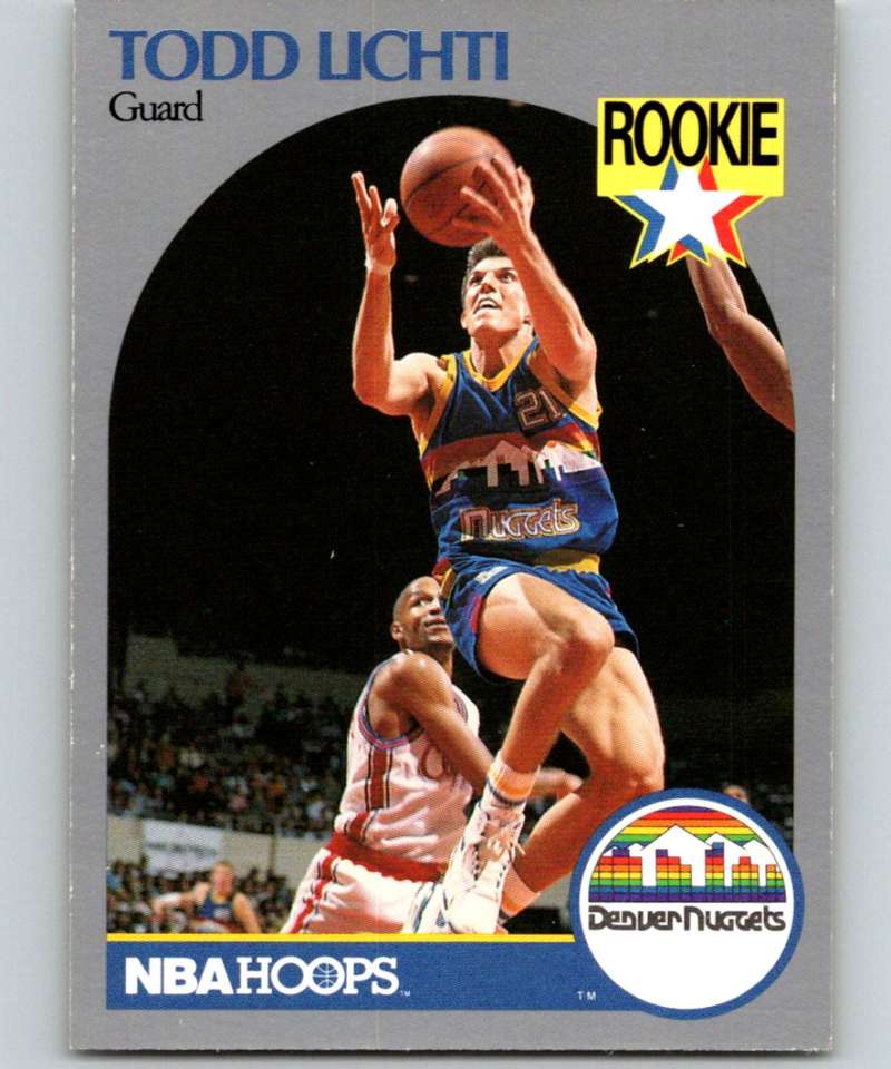 1990-91 Hopps Basketball #98 Todd Lichti RC Rookie Denver Nuggets Image 1