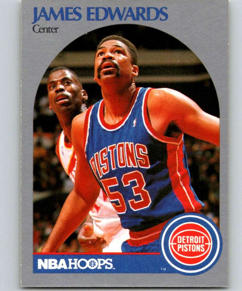 1990-91 Hopps Basketball #104 James Edwards  Detroit Pistons  Image 1