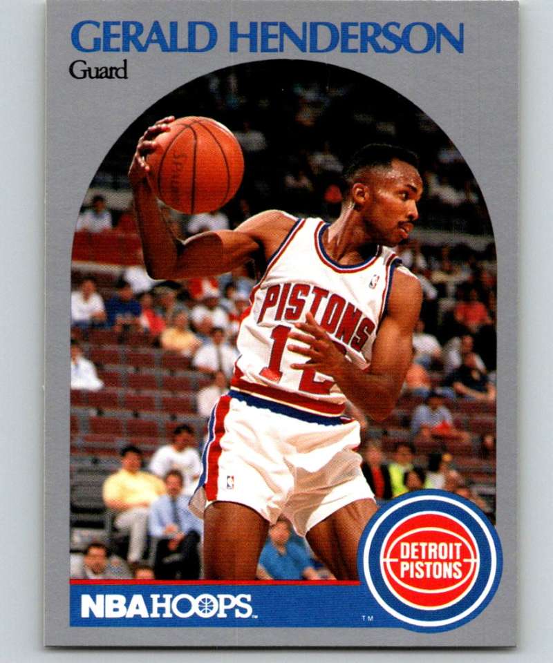 1990-91 Hopps Basketball #106 Gerald Henderson SP Detroit Pistons Image 1