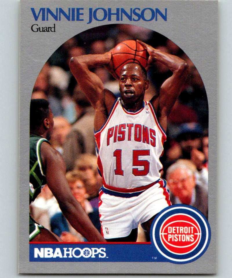 1990-91 Hopps Basketball #107 Vinnie Johnson Detroit Pistons Image 1