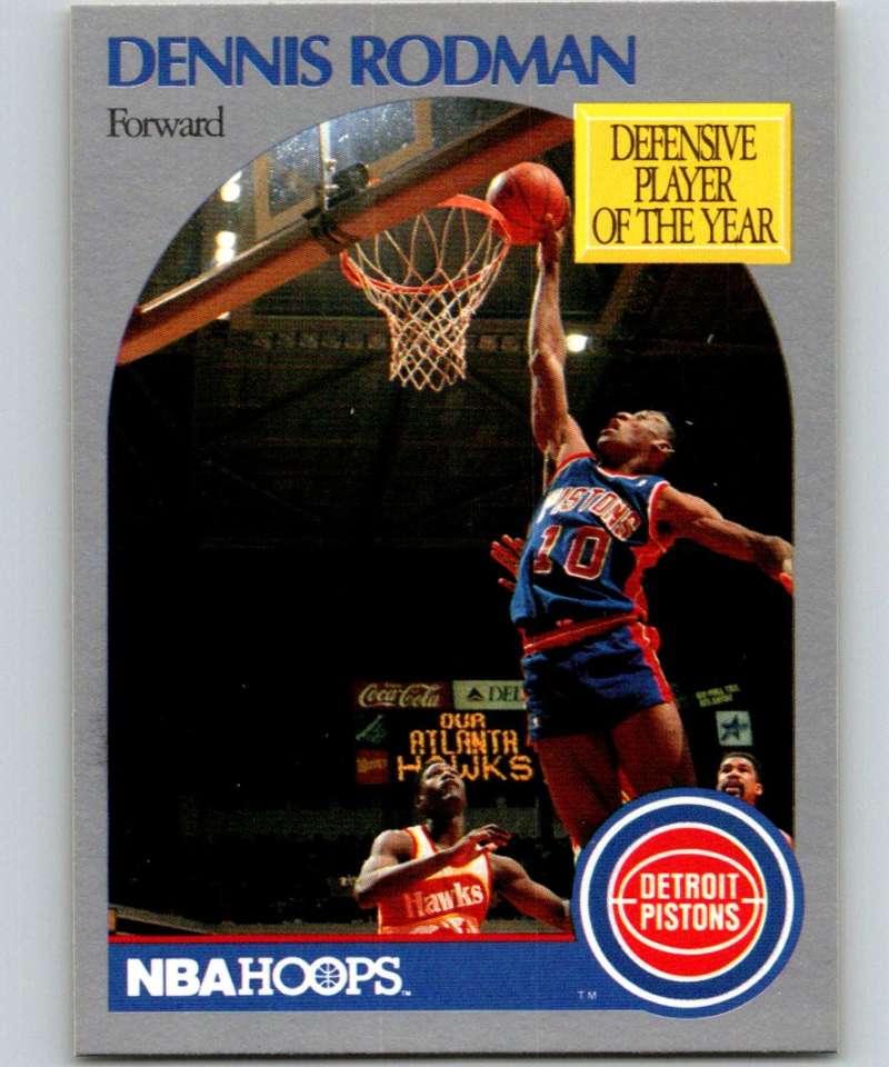 1990-91 Hopps Basketball #109 Dennis Rodman Detroit Pistons Image 1