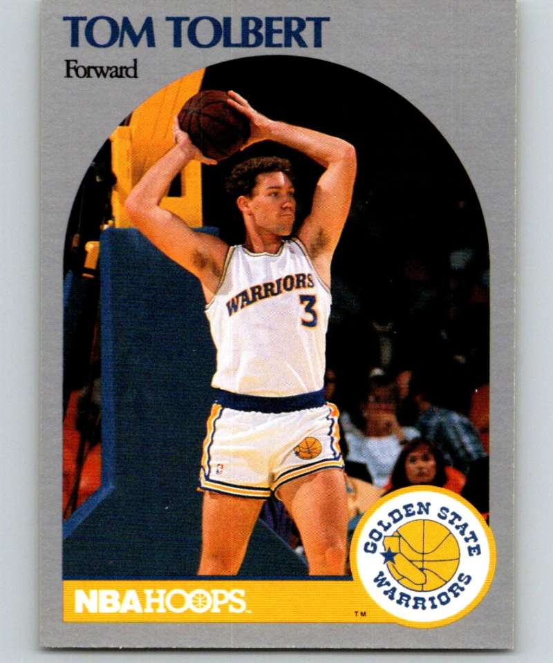 1990-91 Hopps Basketball #121 Tom Tolbert RC Rookie Golden State Warriors Image 1