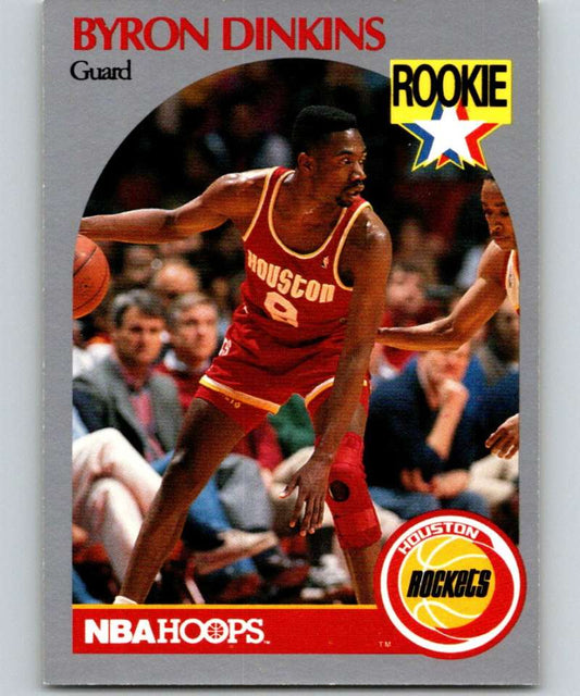 1990-91 Hopps Basketball #123 Byron Dinkins  SP Houston Rockets  Image 1