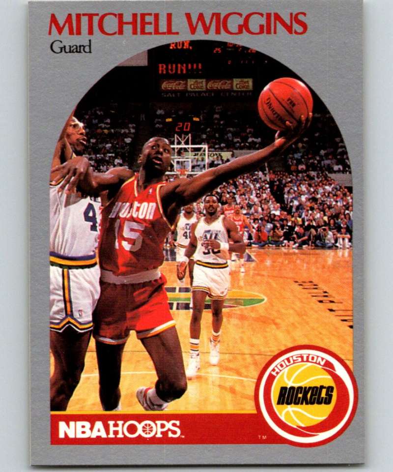 1990-91 Hopps Basketball #130 Mitchell Wiggins SP Houston Rockets Image 1