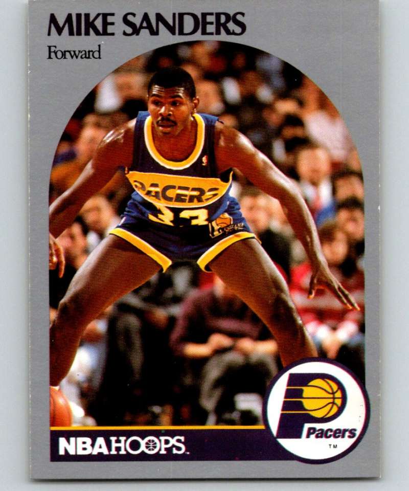 1990-91 Hopps Basketball #137 Mike Sanders Indiana Pacers Image 1