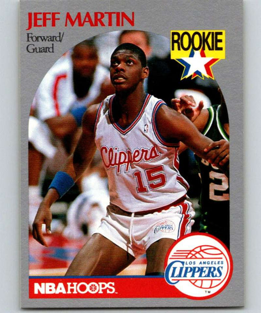 1990-91 Hopps Basketball #148 Jeff Martin  RC Rookie Los Angeles Clippers  Image 1