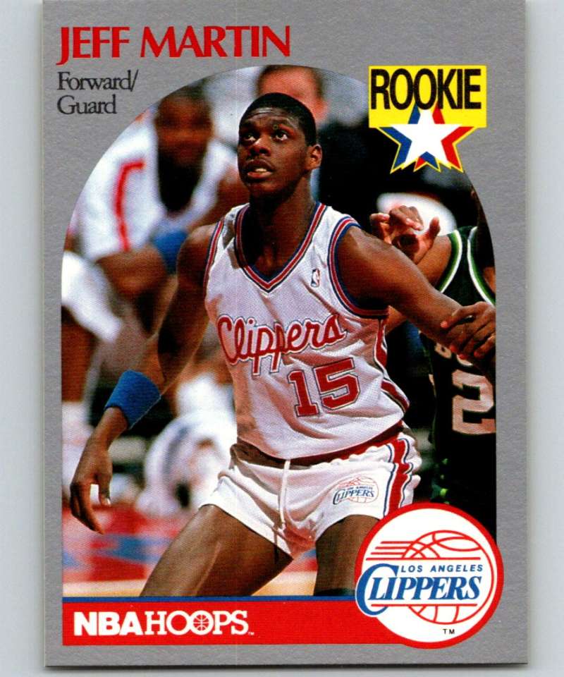 1990-91 Hopps Basketball #148 Jeff Martin RC Rookie Los Angeles Clippers Image 1