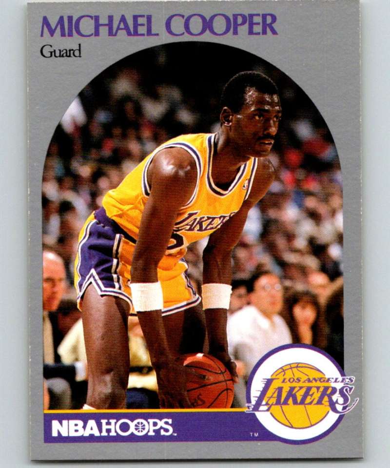 1990-91 Hopps Basketball #153 Michael Cooper SP Los Angeles Lakers Image 1