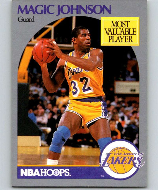 1990-91 Hopps Basketball #157 Magic Johnson  Los Angeles Lakers  Image 1