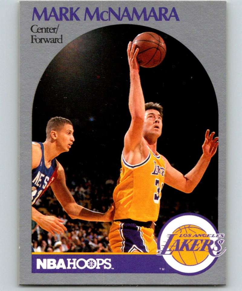1990-91 Hopps Basketball #158 Mark McNamara SP Los Angeles Lakers Image 1