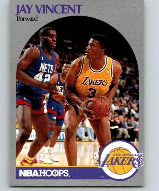 1990-91 Hopps Basketball #161 Jay Vincent  SP Los Angeles Lakers  Image 1