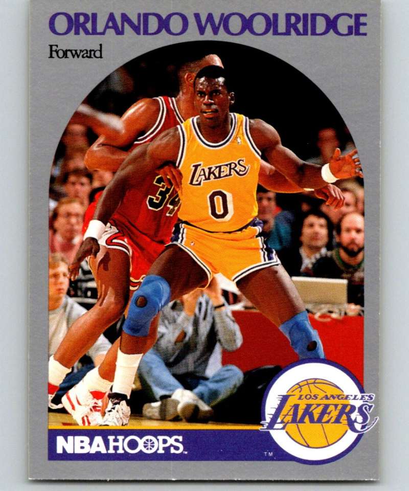 1990-91 Hopps Basketball #162 Orlando Woolridge  SP Los Angeles Lakers  Image 1
