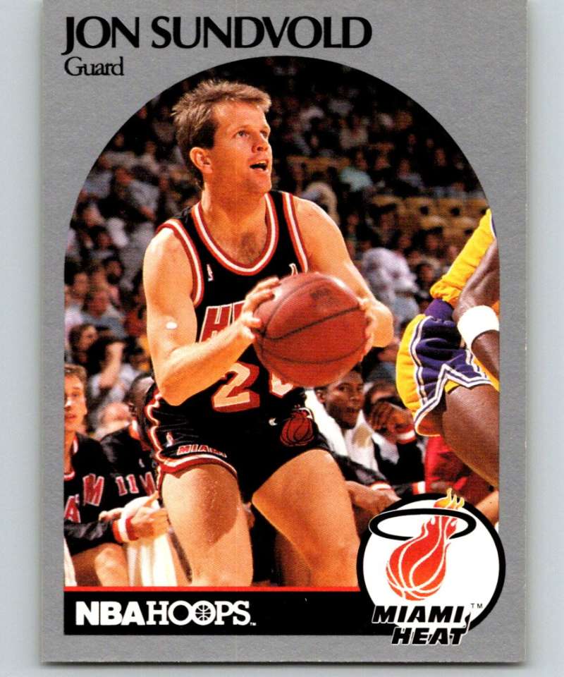 1990-91 Hopps Basketball #171 Jon Sundvold Miami Heat Image 1