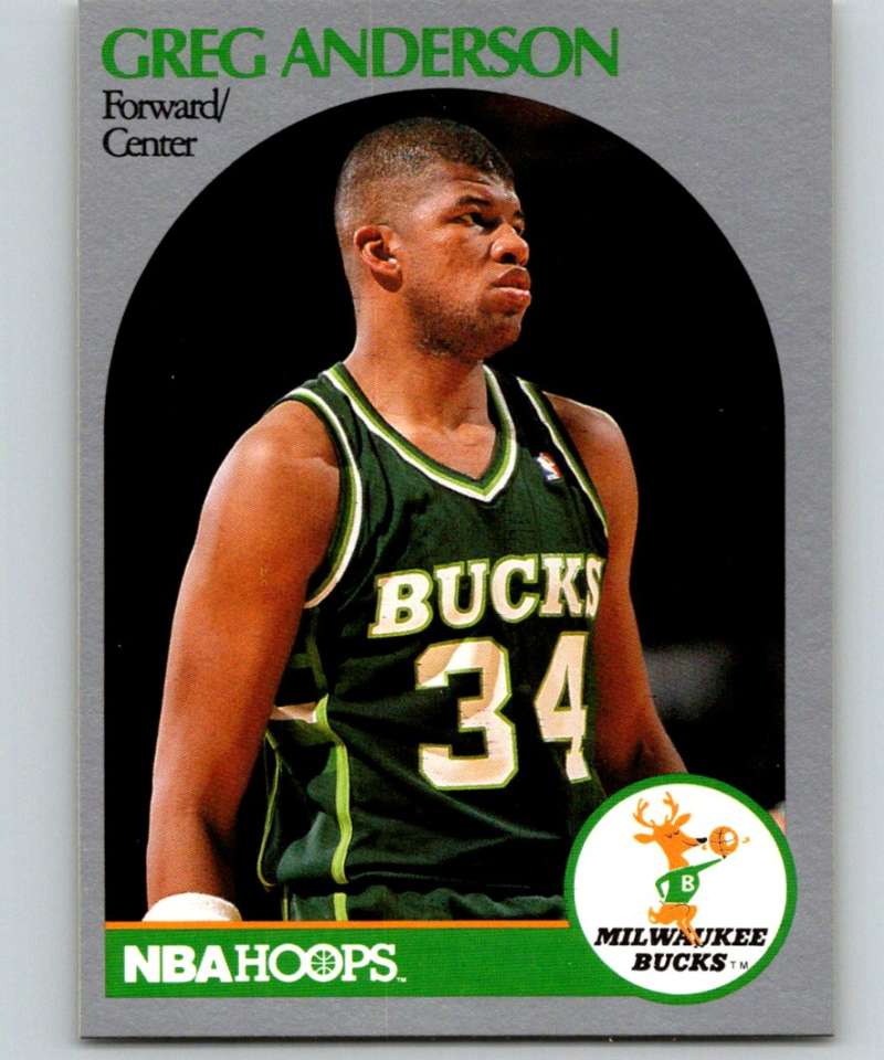 1990-91 Hopps Basketball #173 Greg Anderson Milwaukee Bucks Image 1
