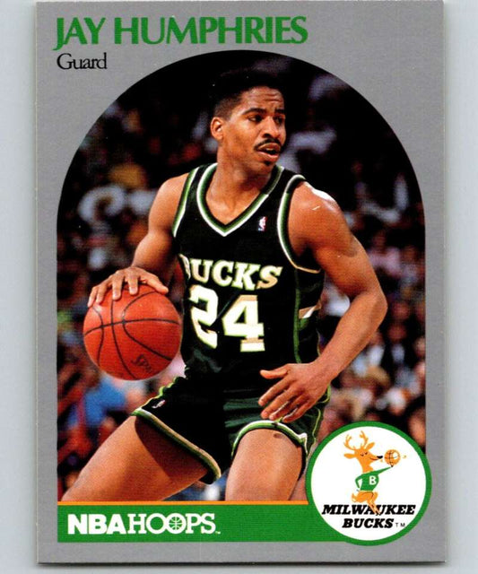 1990-91 Hopps Basketball #175 Jay Humphries  Milwaukee Bucks  Image 1