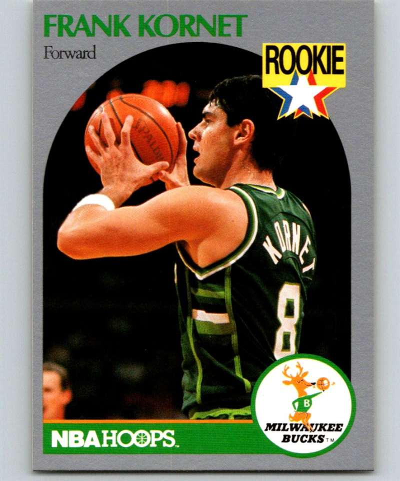 1990-91 Hopps Basketball #176 Frank Kornet RC Rookie Milwaukee Bucks Image 1